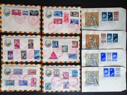 ROMANIA - 1949/58 Trentatre oggetti postali con emissioni del periodo ...