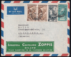 Lettera in posta pneumatica per l'estero, aerogramma commerciale ...