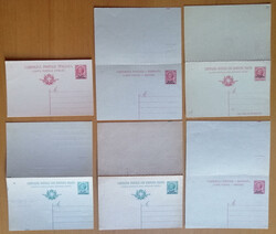 Tripoli di Barberia, sei cartoline postali nuove (C1, C2 tre pezzi, ...