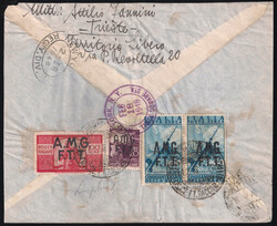 Aerogramma raccomandato per New York affrancato con Democratica ...