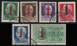 Alessandria - 1944 Soprastampati P.F.R. e fascetto serie cpl. + ...