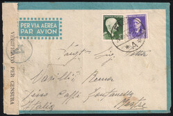 Albania - Aerogramma da FIER 24.8.42 a Mestre affrancato con Effigie ...