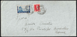 Albania - Lettera via aerea da TIRANA 8.9.40 a Roma con V.E.III q.15 ...