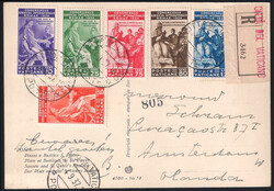 Cartolina raccomandata con Congresso Giuridico serie cpl. 6 valori ...