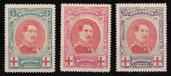 1915 Pro Croce Rossa serie cpl. 3 val. (132/34) gomma integra