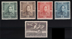 1949 Centenario del francobollo Belga serie cpl. + Aerea 5 val. ...