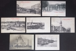 Sette cartoline illustrate di S.Pietroburgo spedite il 5 maggio 1904 ...