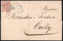 Lettera da Berna 23 sett. 1858 a Cully con Rayon III r.15 grosso ...