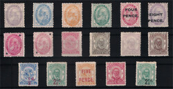 1886/93 Piccolo insieme di diciassette valori del periodo, nuovi con ...