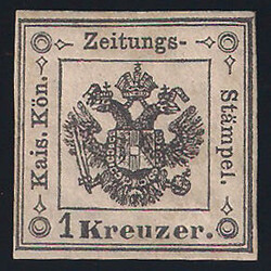 Segnatasse per Giornali kr.1 nero (2) nuovo con gomma parziale, cert. ...