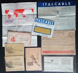 TELEGRAMMI - Piccolo insieme di sette oggetti, notati telegrammi ...
