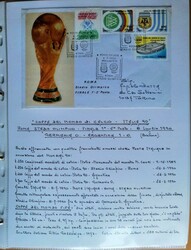 TEMATICA CALCIO - Collezione Italia '90 con francobolli e annulli ben ...