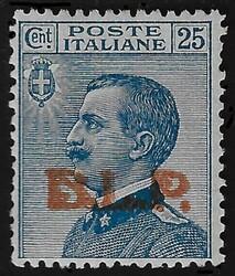 BLP - 1923 Michetti c.25 azzurro (16) nuovo con piena gomma integra e ...