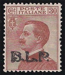 BLP - 1923 Michetti c.30 bruno arancio con soprastampa tipografica ...