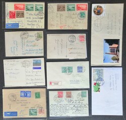 CAMPIONE - 1944/2017 Dieci oggetti di corrispondenza con affrancature ...