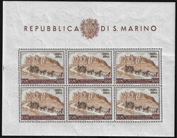 1951 Foglietto U.P.U. L.300 bruno rosso e bruno (BF10) nuovo gomma ...