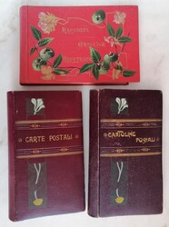 ALBUM - Lotto di tre vecchi album per cartoline epoca Liberty, ...
