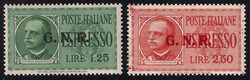 1944 Espressi Soprastampa G.N.R. serie cpl. 2 valori con errore di ...