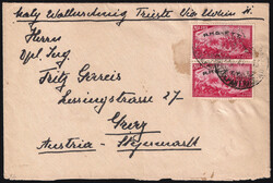 Risorgimento coppia L.20 rosa carminio su lettera per l'Austria da ...