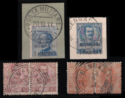BENGASI - 1901/11 Piccolo lotto con i due valori soprastampati ...