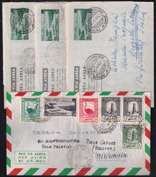 Lettera via aerea da CHISIMAIO (SOMALIA) 21.8.1951 per Milano, ...