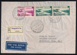 Posta Aerea s.1 lilla + due esemplari s.1,50 verde smeraldo (A6 + A8 ...