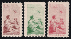 1912 Precursori Pro Juventute serie cpl. 3 valori nuovi con gomma ...
