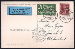 Giornata del volo di Huttwil 29.IX.29 cartolina illustrata (SF 29.5)