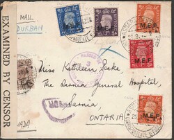 26/9/42 - Lettera di posta aerea da Asmara per l’Ontario (Canada), ...