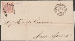 Lettera da Napoli diretta a Spaccaforno, affrancata con 2 gr. I ...