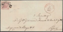 Lettera del 20 agosto 1860 da Bovino a Napoli, affrancata con 2 gr, I ...