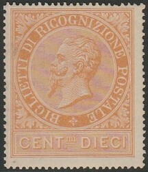 1874 - 10 c. ocra n. 1. Cat. € 600,00. SPL