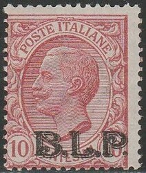 1922-23 - 10 c. rosa. n. 5. Cert. Todisco. Cat. € 650,00. SPL