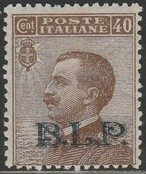 1922-23 - 40 c. bruno n. 9. Cert. Todisco. Cat. € 950,00. SPL
