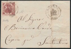 Lettera da Chieti per Casoria del 6.6.1861, affrancata co 2 gr. ...