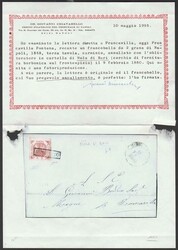 Lettera del 9.2.1860 da Mola di Bari per Francavilla, affrancata con ...