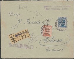 Lettera raccomandata da Gorizia per Milano del 30.03.1919 con ...