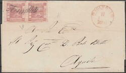 Lettera da Sulmona per l’Aquila del 17.8.1860, affrancata con una ...