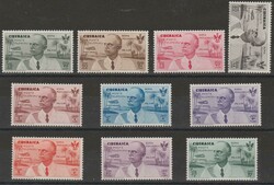 1934 - Posta Aerea, Volo Roma-Mogadiscio n. 30/39. Cat. € 850,00. ...