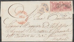 Lettera da Salerno per Napoli del 25.9.1860, affrancata con coppia ...