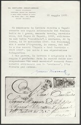 Lettera da Salerno per Napoli del 25.9.1860, affrancata con coppia ...