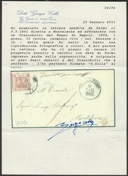Lettera da Palmi diretta a Monteleone del 9.6.1861, affrancata con 1 ...