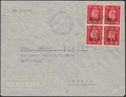 Lettera spedita da Asmara per città del 21.7.42, affrancata con ...