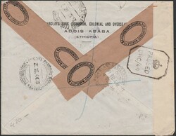 Raccomandata del 20.10.44 da Asmara per Bombay (India) affrancata con ...