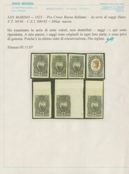 1923 - Pro Croce Rossa Italiana, la serie dei saggi senza gomma come ...