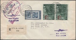 9/12/1952 - Lettera di posta aerea diretta negli USA, affrancata con ...