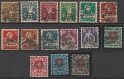 1924-37 - Servizio, n. 62/75, 15 valori. Cat. € 163,00. SPL