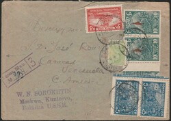 Russia 1931 - Raccomandata diretta a Caracas (Venezuela), affrancata ...