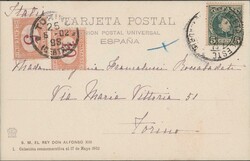 10 Cartoline Viaggiate Raffigurante S.M. Il Re di Spagna Don Alfonso ...