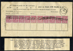 10 C. Leopold II im waagrechten 10er.-Streifen als interessante ...